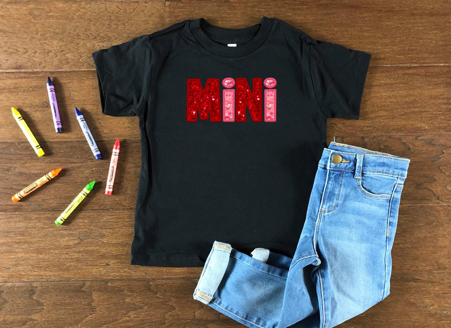 ( MAMA DADDY MINI ) Black T-Shirt