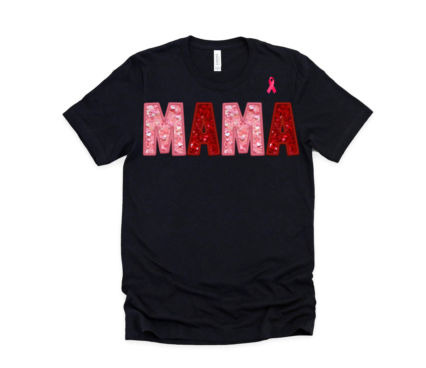 Breast Cancer Awareness MAMA T-shirts with pink Ribbon