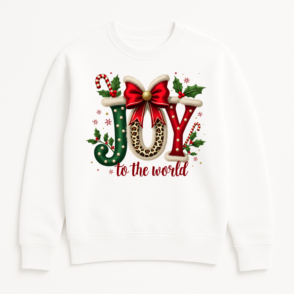 Joy to the World Christmas Collection – Hoodies, Crewnecks, Mugs & Glass Tumbler