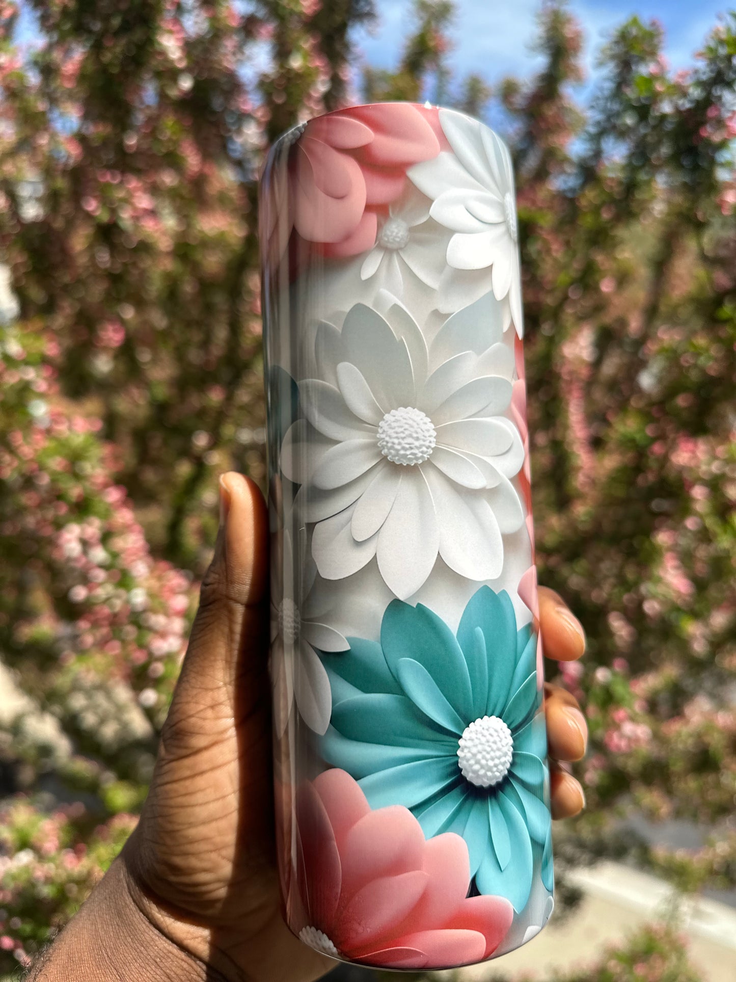 3D floral Tumblers