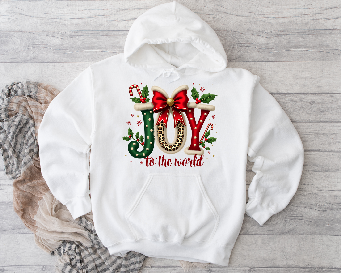 Joy to the World Christmas Collection – Hoodies, Crewnecks, Mugs & Glass Tumbler