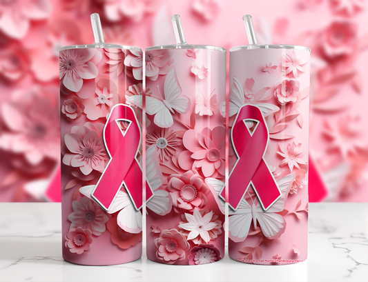 Breast Cancer Awareness tumbler cup