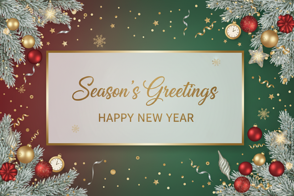 Christmas New Year Banner